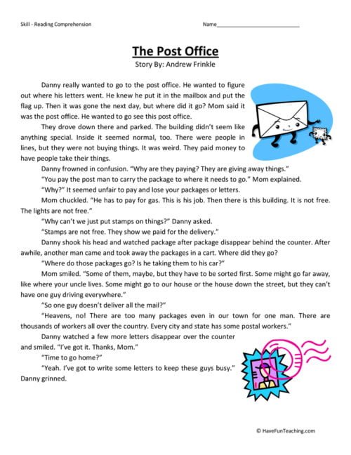 First Grade Reading Comprehension Worksheets  Have Fun Teaching
