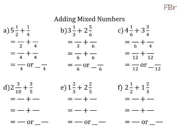 Adding   Subtracting Mixed Numbers