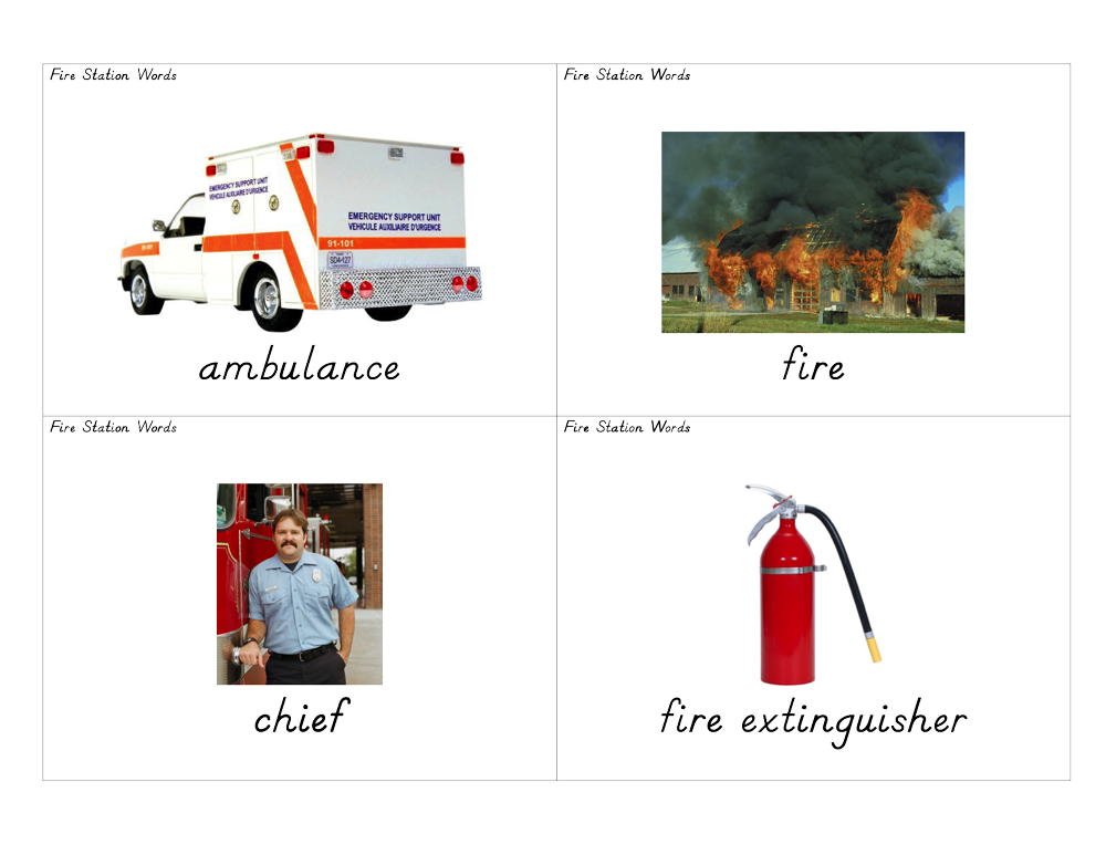 Firehouse Flash Cards