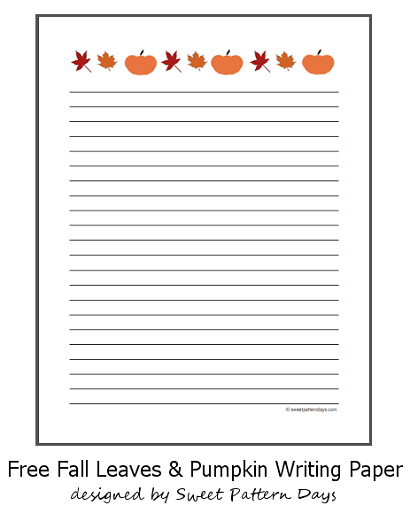 Free Printable Fall Themed Writing Paper