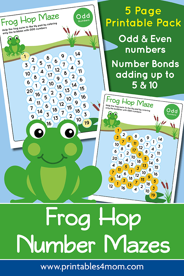 Frog Hop Maze Early Math Games