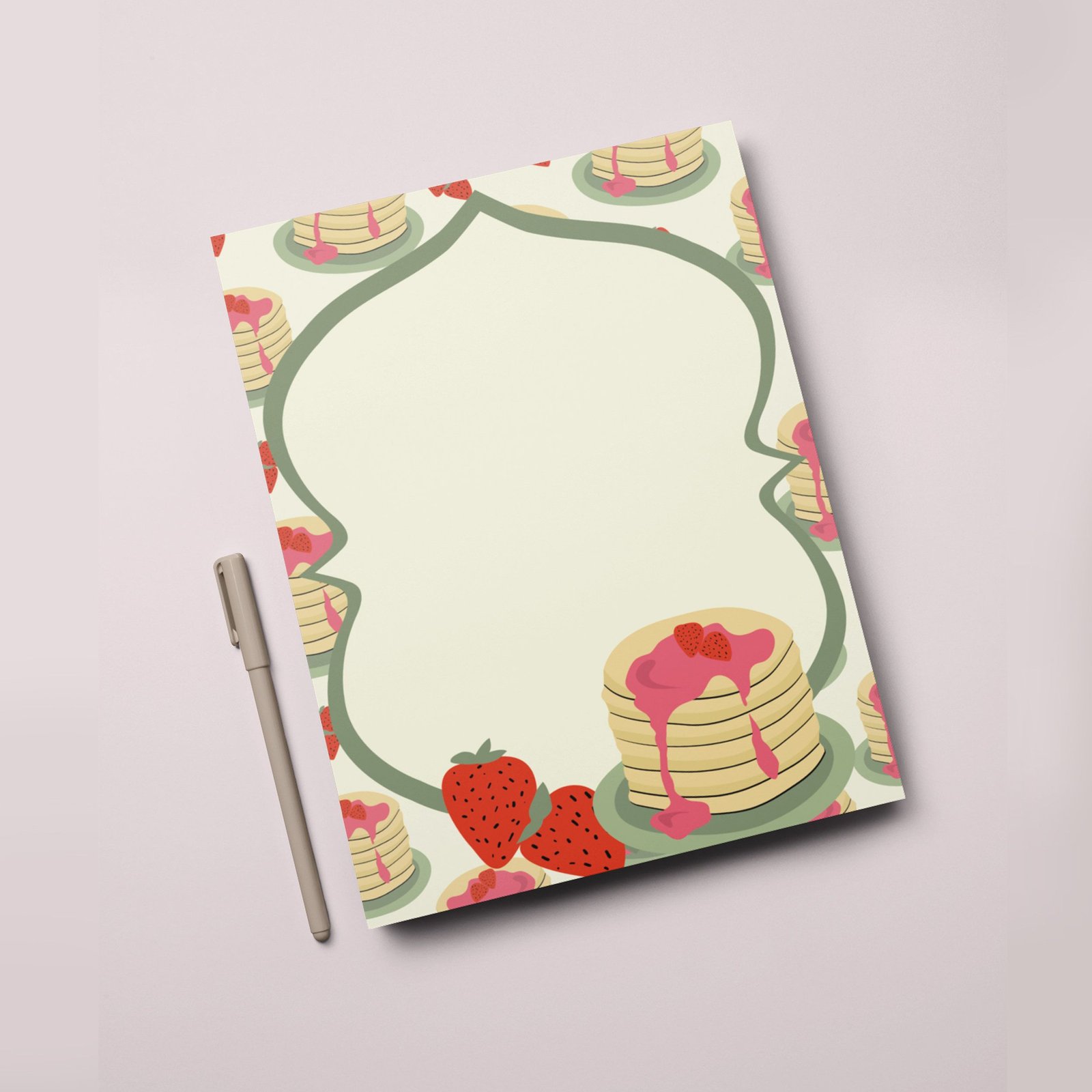Pancakes Printable Letter Writing Paper Lined And Unlined Digital