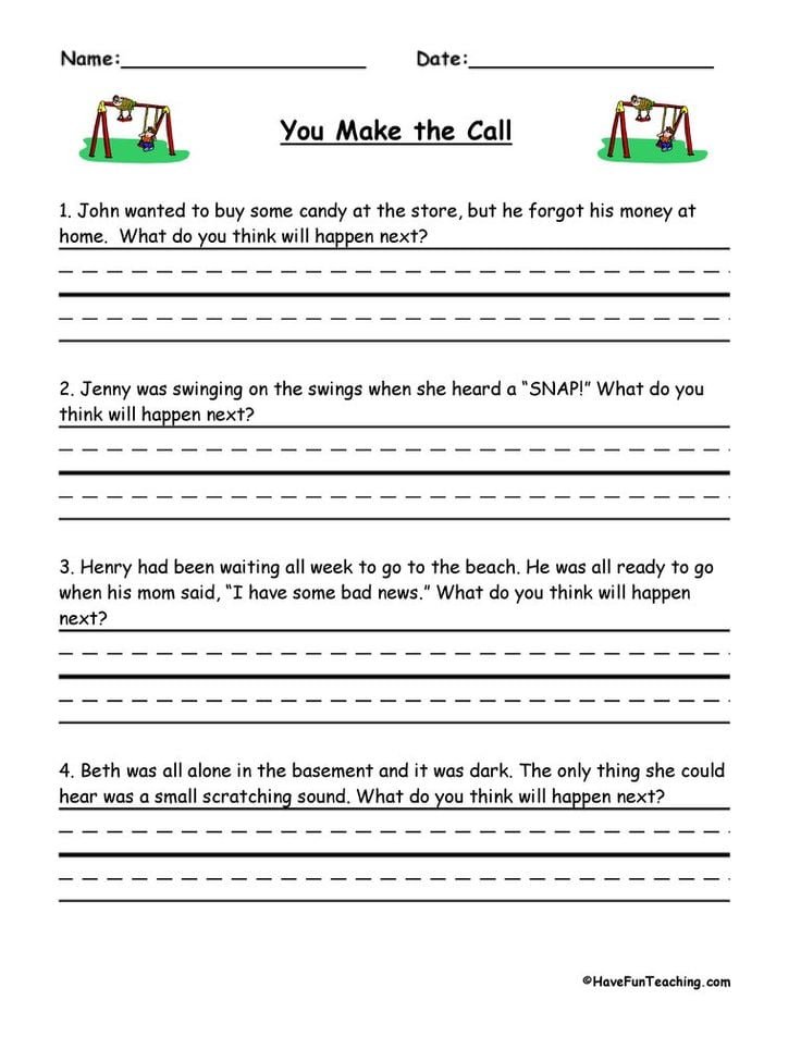You Make The Call Inferences Worksheet