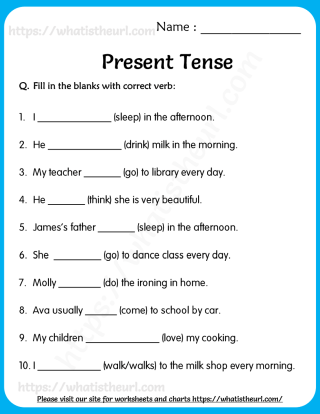 Fill In The Blanks With Present Tense Verb