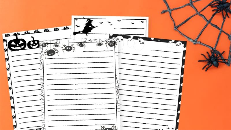 Get Free Halloween Writing Paper   Spooky Writing Prompts