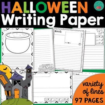 Halloween Writing Paper With Picture Boxes Or Without And Various