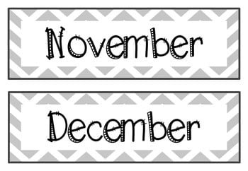 Months Of The Year Classroom Decor Bulletin Board Signs