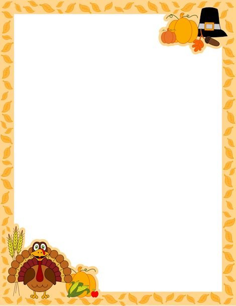 Thanksgiving Border Clip Art  Page Border  And Vector Graphics