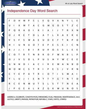 Independence Day Word Search  Fun Activity For July   Jumpstart