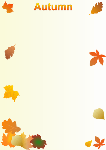Autumn Themed Writing Paper