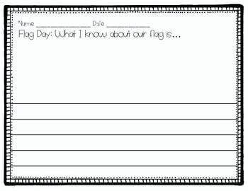 Flag Day Writing Prompts By Busy Little Bees