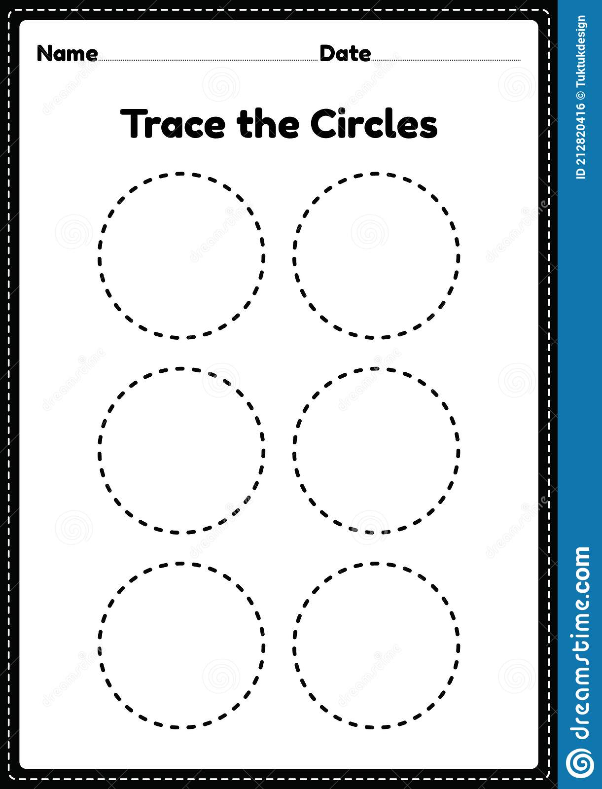 Trace The Circle Worksheet For Kindergarten And Preschoolers Kids Trace The Circle Worksheet For Kindergarten And Preschoolers Kids