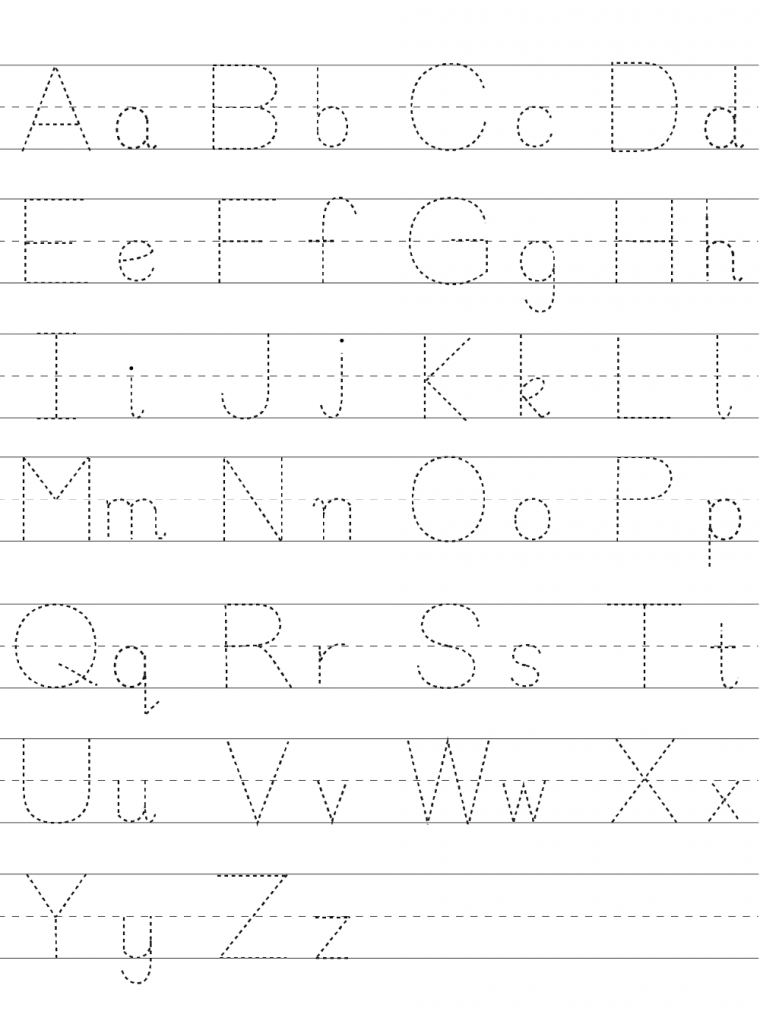 Trace Lowercase and Uppercase Alphabet | Printable ...