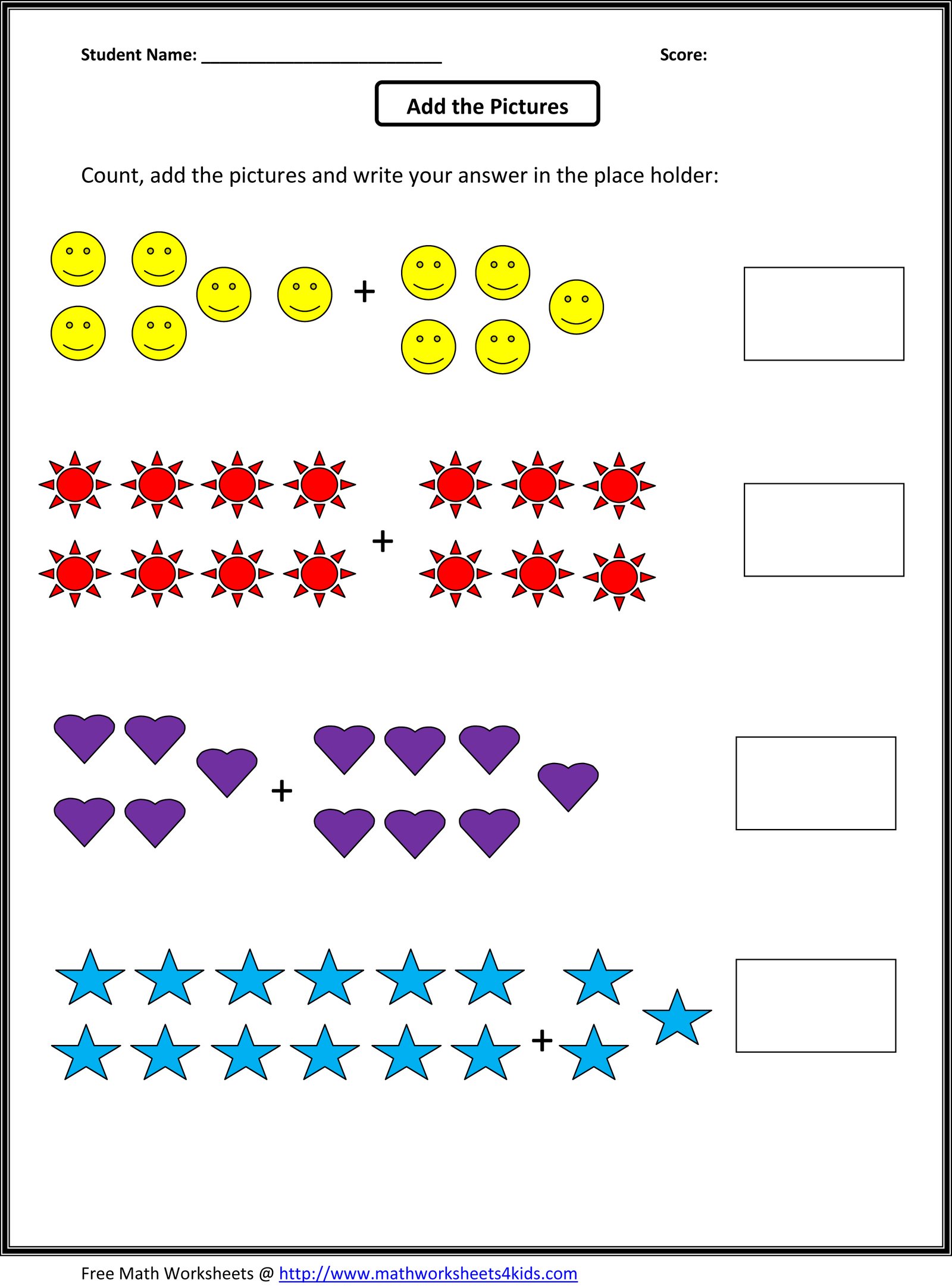 First Grade Math Worksheets