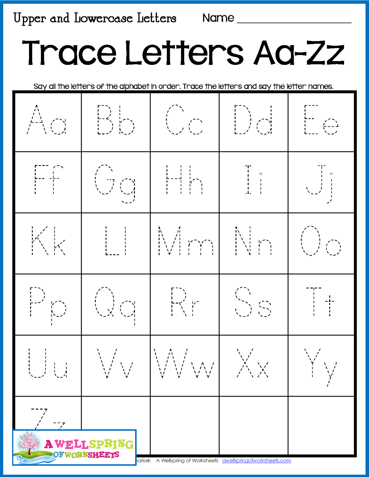 Letter Tracing Worksheets - Uppercase and Lowercase ...