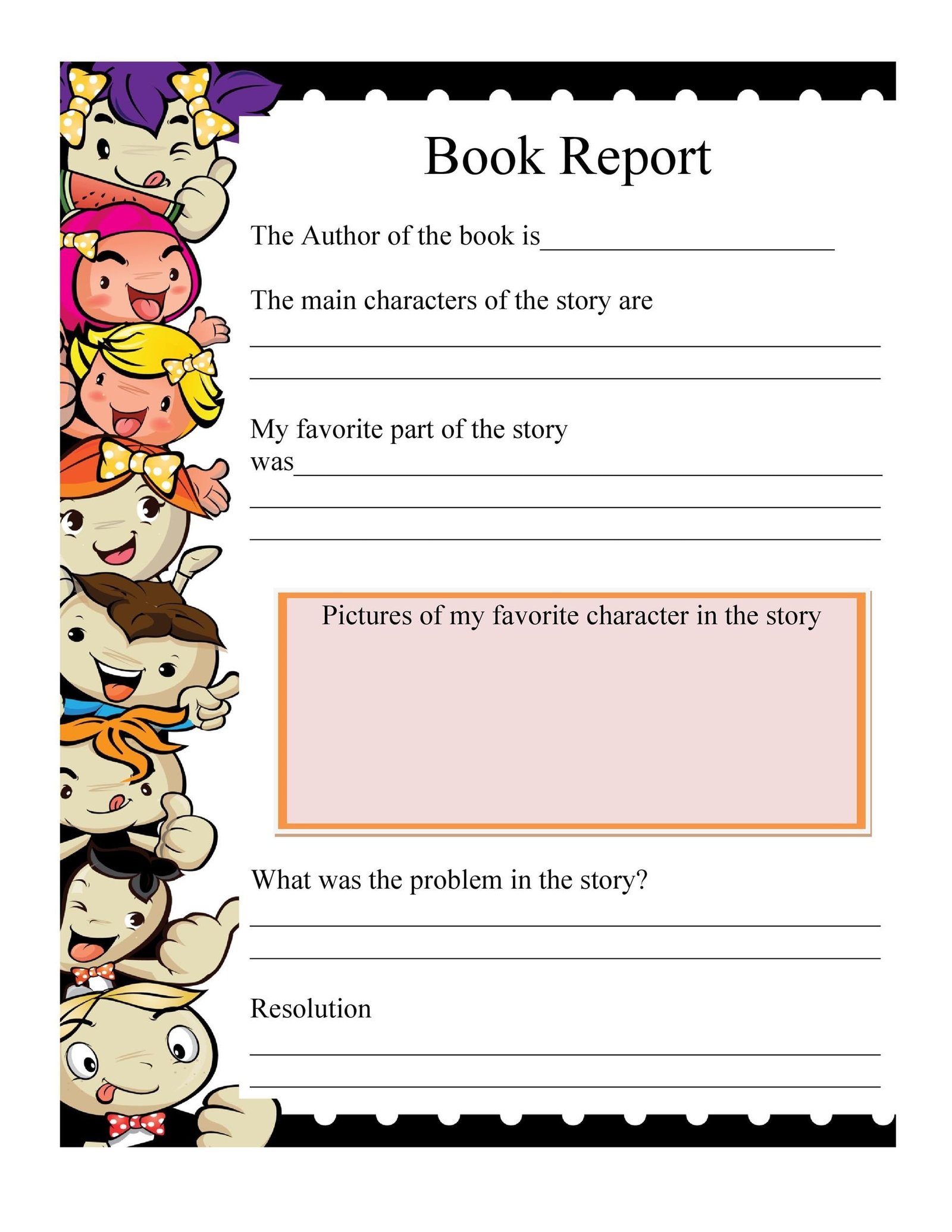 Book Report Templates & Reading Worksheets