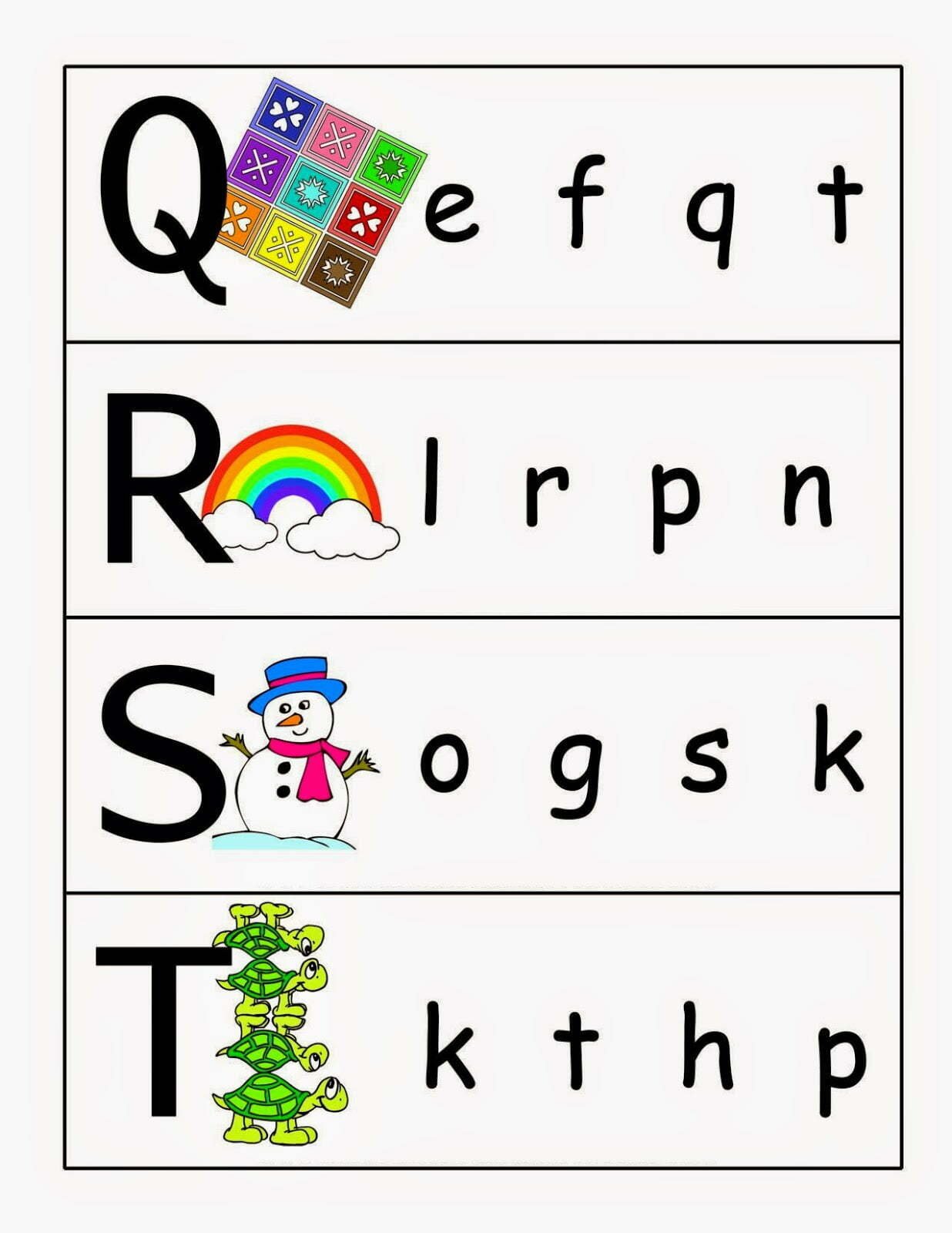 Upper And Lower Case Alphabet Chart Worksheets 6