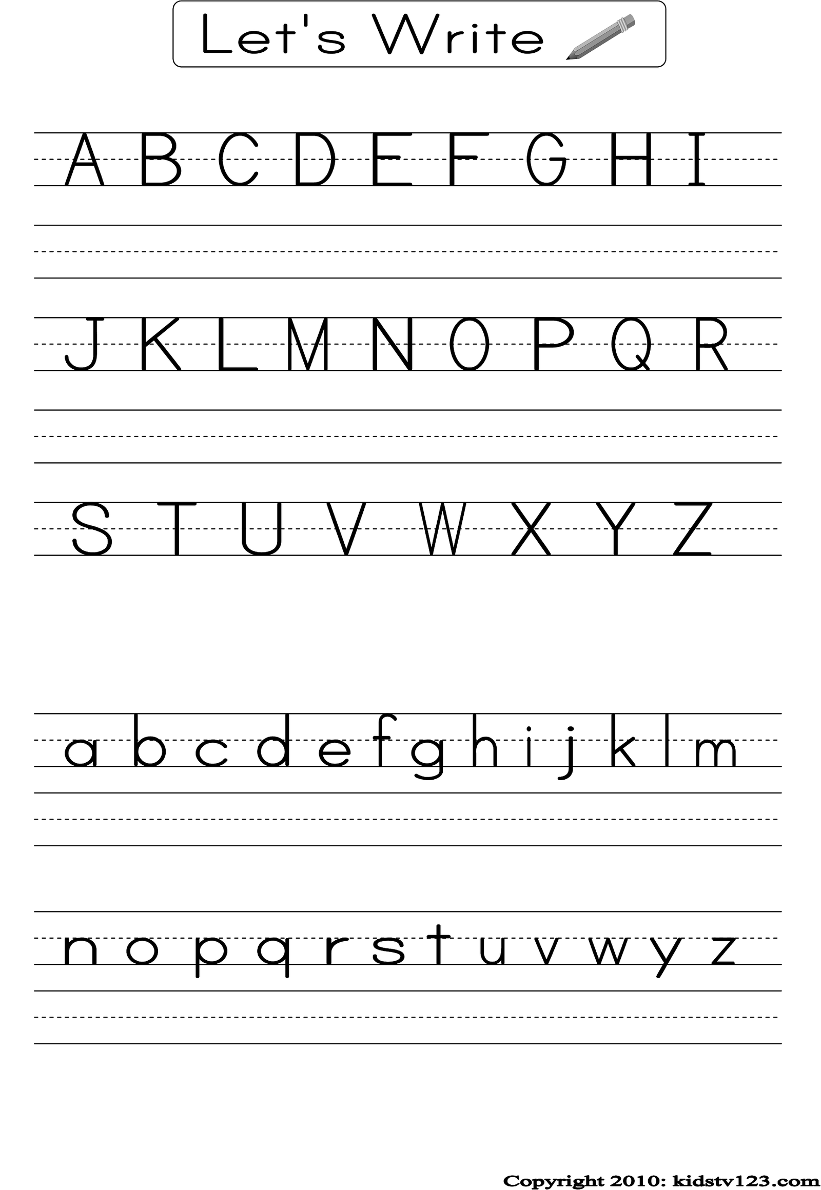 Alphabet Practice Worksheets to Print | Activity Shelter