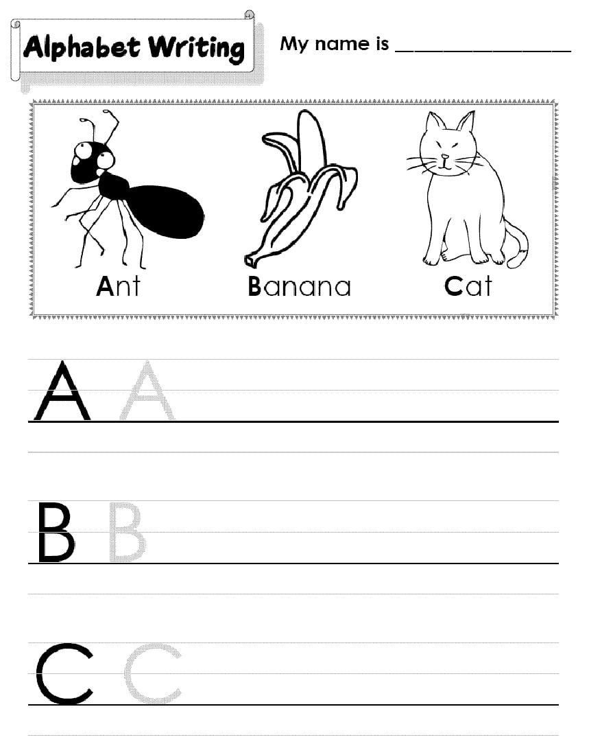 Alphabet Homework For Kindergarten – Letter Worksheets