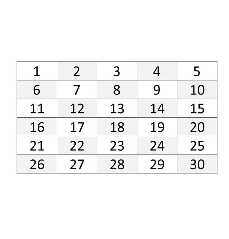 1 30 Number Chart Worksheets WorksheetsCity 1 30 Number Chart Worksheets WorksheetsCity