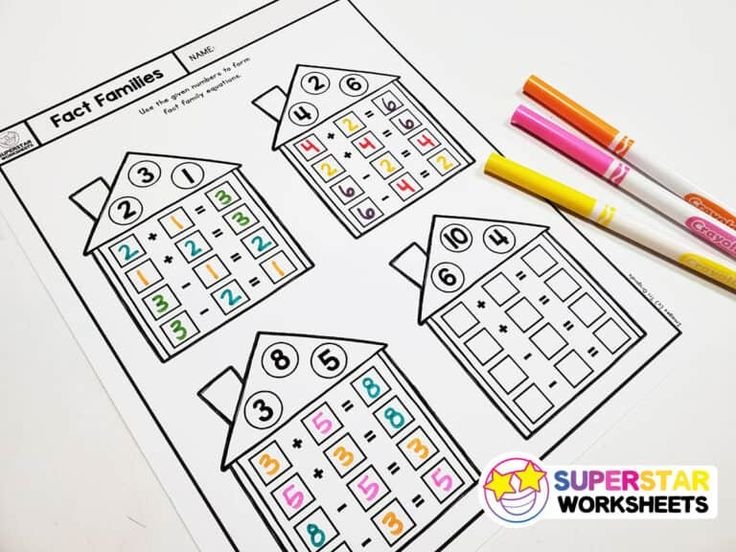 Free Fact Family Worksheets For Addition And Subtraction Equations