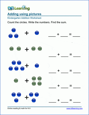 Free Preschool   Kindergarten Simple Math Worksheets