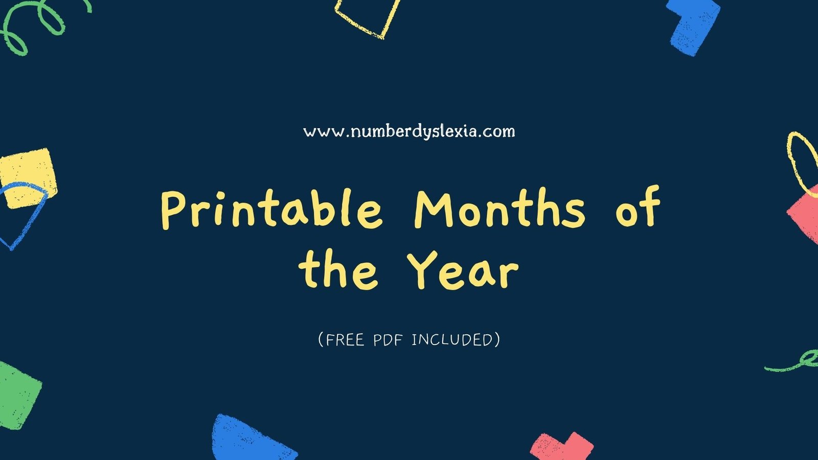 Free Printable Months Of The Year Charts Pdf