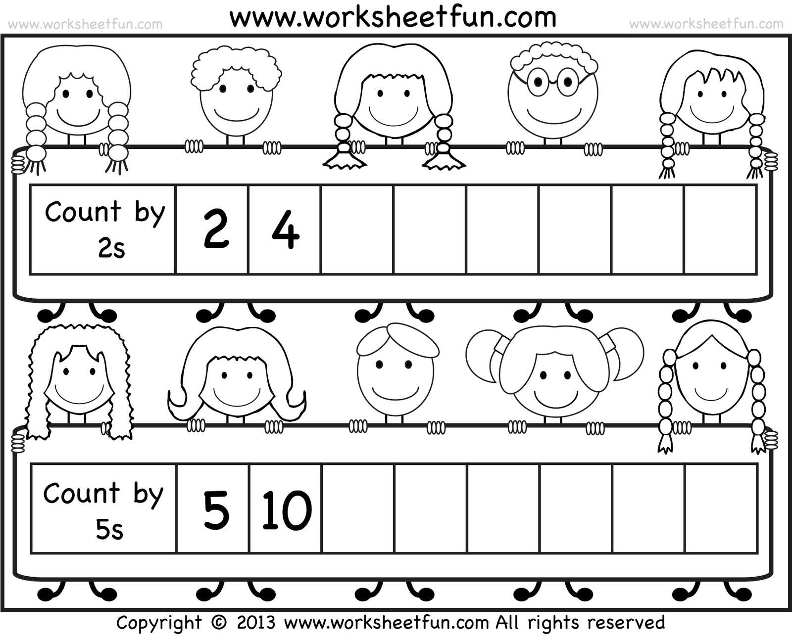 Skip Counting by 2 and 5 – Worksheet / FREE Printable ...