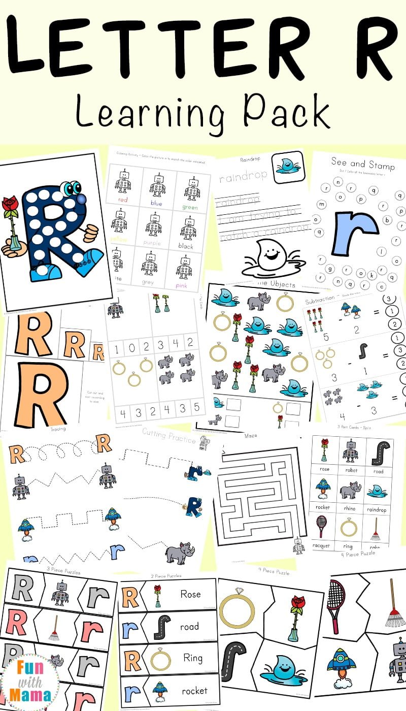 Letter R Worksheets And Printable Preschool Activities Pack
