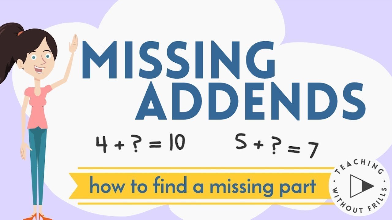 Missing Addends Finding A Missing Part For Kids