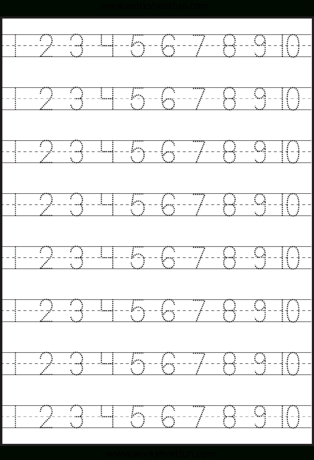 Tracing Numbers 1-30 Worksheets 8