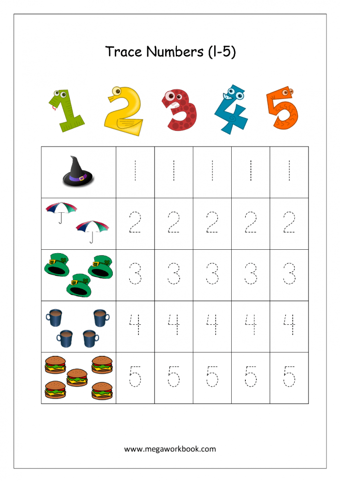 Rainbow Numbers! Practice Writing Numbers 1-10 Worksheets ...
