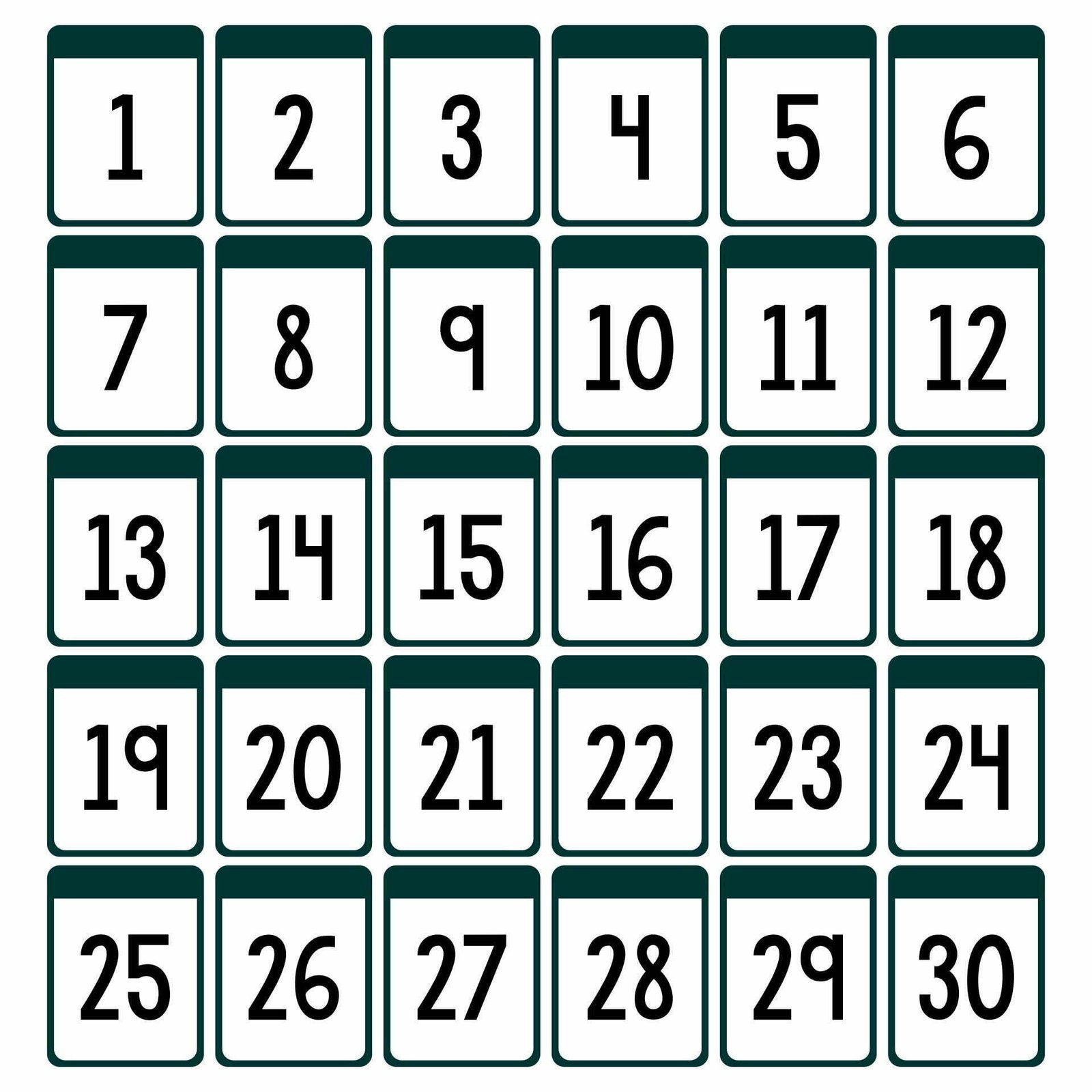 9 Best Images of Printable Numbers From 1 30 - Printable ...