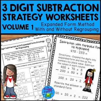 Subtraction Strategies Worksheets  Digit Expanded Form By The