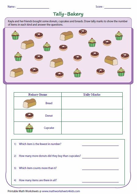 Tally Marks Worksheets