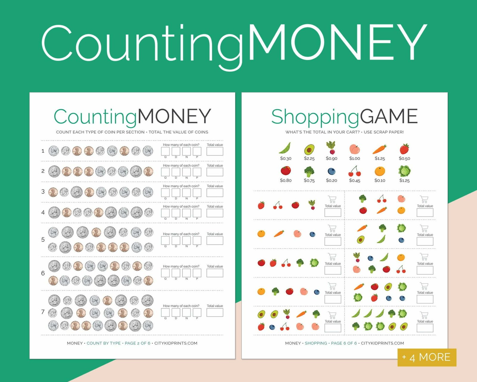Counting Money Printable Worksheets Nd Grade And Up