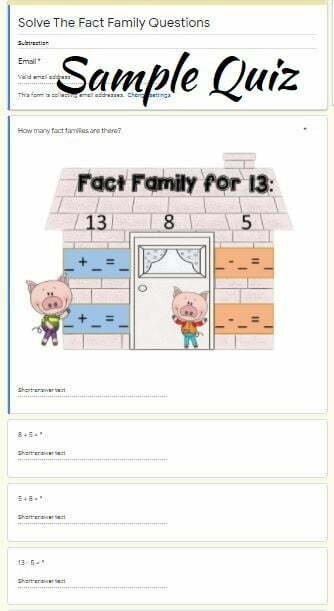 Fact Family House For  Worksheets