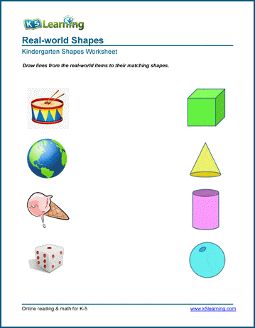 Identify Real Life Shapes Worksheets - WorksheetsCity