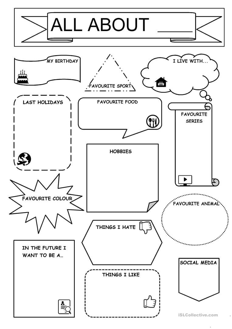 About Me Worksheets - WorksheetsCity