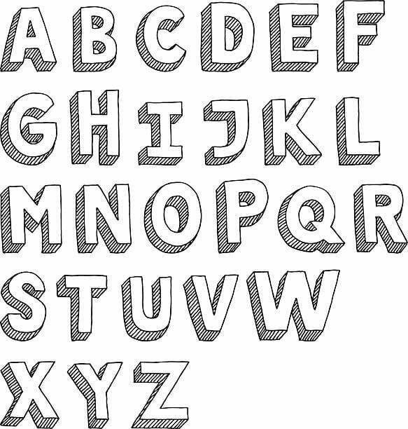 Alphabet Uppercase Letters Clip Art - WorksheetsCity