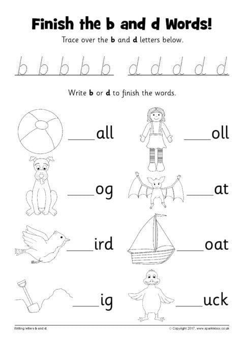 To B Or To D Words Worksheets - WorksheetsCity