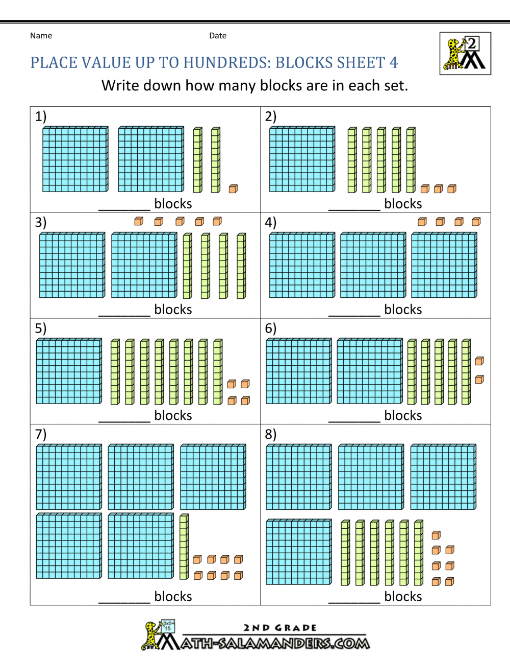 Blocks Multiplication Worksheets WorksheetsCity