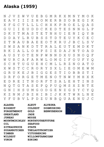 Alaska Word Search Worksheets WorksheetsCity