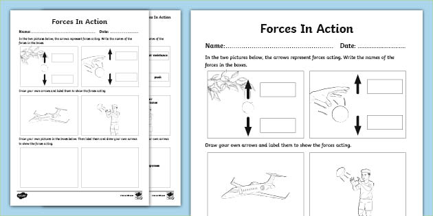 Labeling Force And Motion Worksheets WorksheetsCity