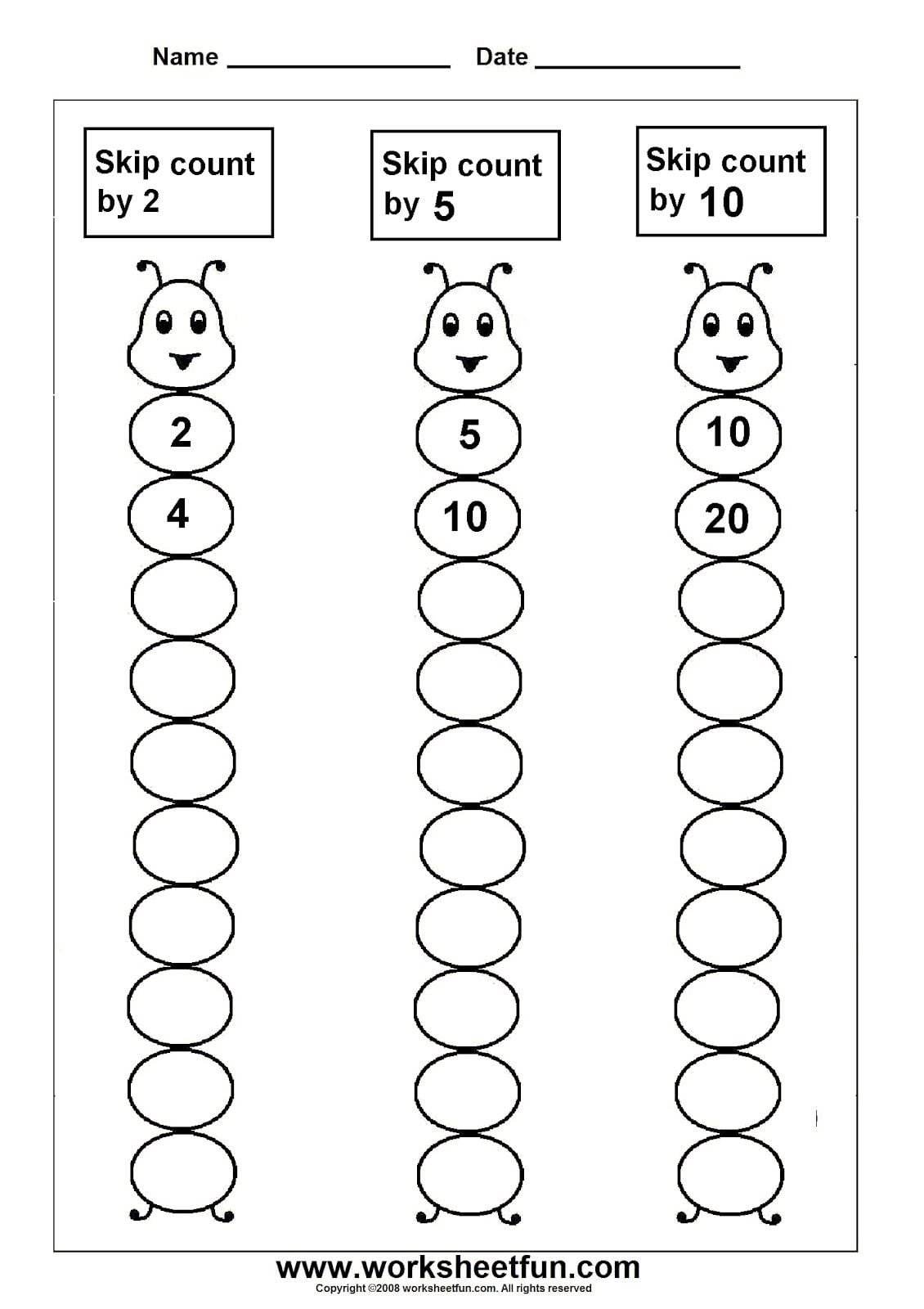 Counting By 2 5 10 Printable Worksheets