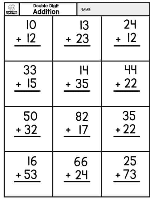 Worksheet For Addition Without Regrouping
