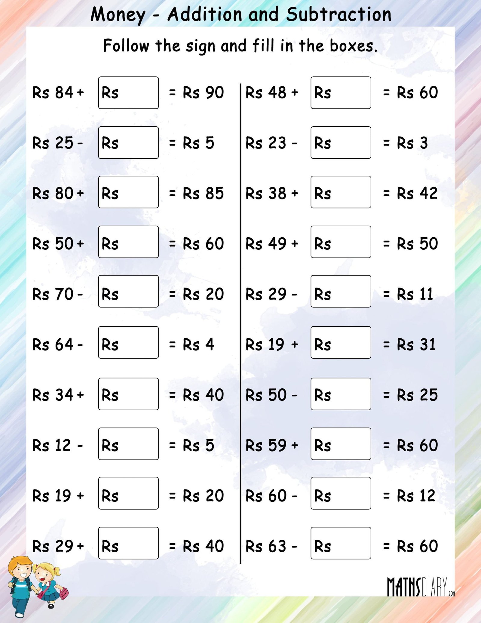 Math For 2nd Grade Addition And Subtraction Worksheetsr WorksheetsCity