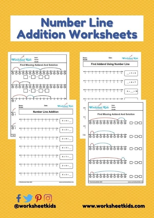 Addition Using A Number Line Worksheetsr WorksheetsCity