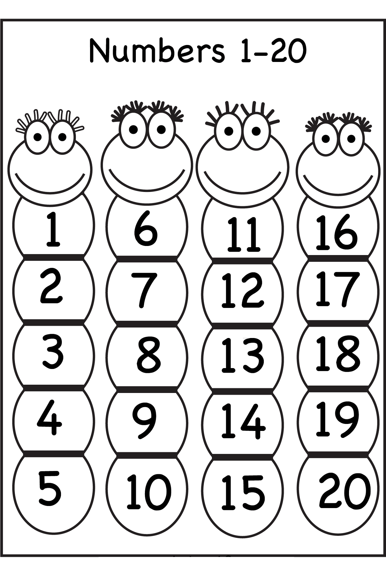 Numbers 1 20 Printable Worksheets WorksheetsCity