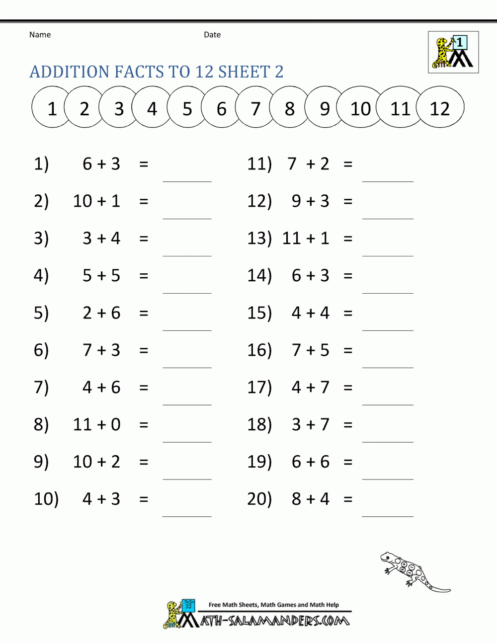 Addition And Subtraction To 20 Worksheets - WorksheetsCity